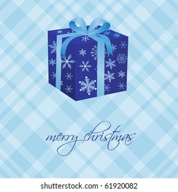 Christmas box. Vector card