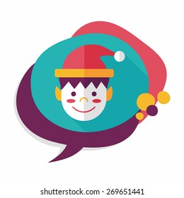Christmas boy flat icon with long shadow,eps10