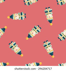 Christmas boy flat icon,eps10 seamless pattern background