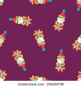 Christmas boy flat icon,eps10 seamless pattern background