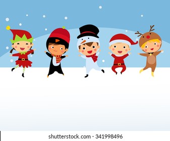 Christmas boy and girl