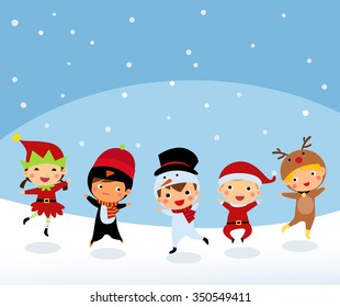 Christmas boy and girl