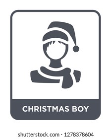 christmas boy icon vector on white background, christmas boy trendy filled icons from Christmas collection, christmas boy vector illustration