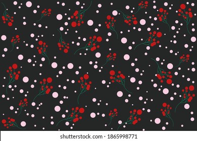 Christmas branch background, isolated vector illustration. Winter holiday decoration. Merry christmas natural design.