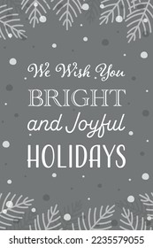 Christmas branches. Greeting card. Vector illustration