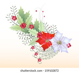 Christmas Branch.Vector Illustration