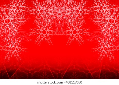 Christmas bright background with snowflakes. red gradient. vector illustration. for greeting cards, banners, printing