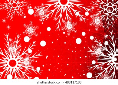 Christmas bright background with snowflakes. red gradient. vector illustration. for greeting cards, banners, printing