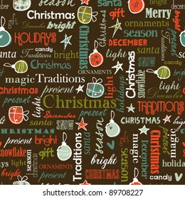 Christmas bright seamless pattern