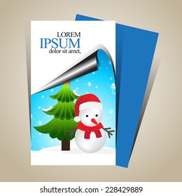 Christmas brochure cover design template