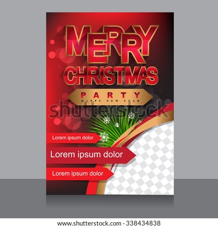 christmas brochure template christmas tree vector stock vector christmas brochure template