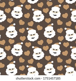 Christmas Brown Holiday seamless pattern background for website graphics, fashion textiles