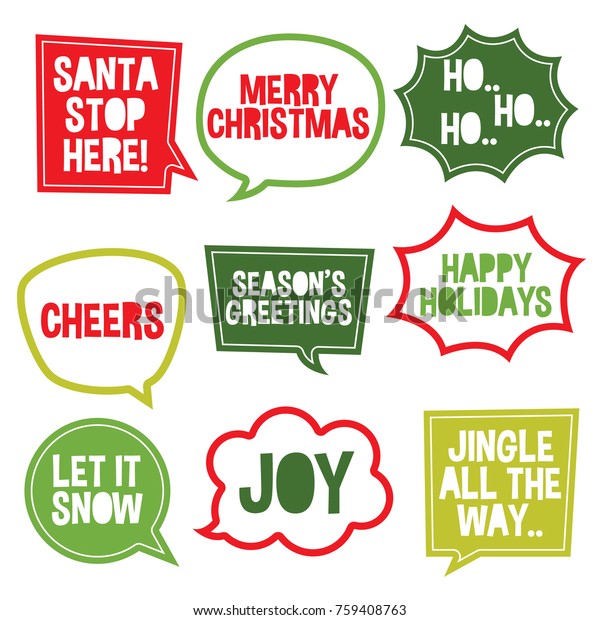 Christmas Bubble Speech Stock Vector (Royalty Free) 759408763