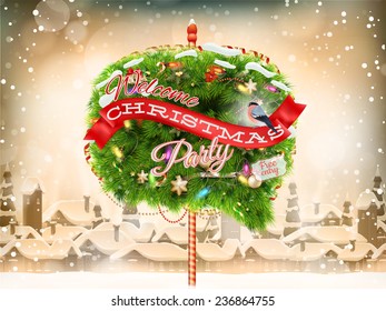 Christmas Bubble for speech - fir tree. EPS 10 vector file included