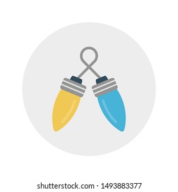 christmas bulb glyph flat vector icon 