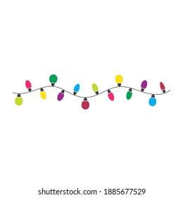Weihnachtszwiebel-Symbol flache Designvorlage