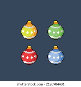 Christmas bulb in pixel style