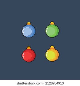 Weihnachtsbulle im Pixelstil