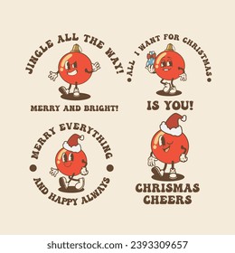 Christmas Bulbs Retro Vintage Collection