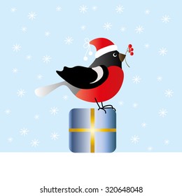 Christmas bullfinch