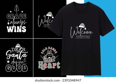 Christmas Bundle T shirt Design Santa Winter Baby Holidays Crew 2023-24