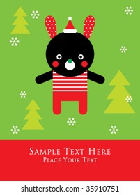 christmas bunny card