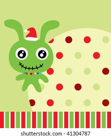 christmas bunny doodle