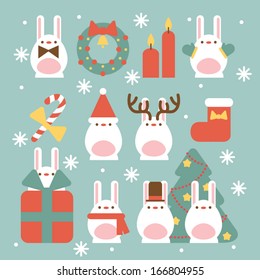Christmas Bunny Set