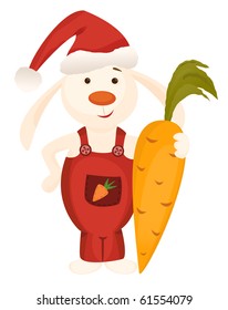 Christmas bunny (vector version)