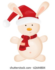 Christmas bunny (vector version)