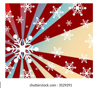 Weihnachtsbrust mit Schneeflocken-Vektorgrafik