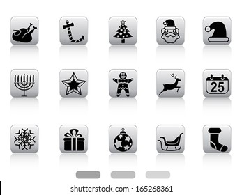 Christmas button icons