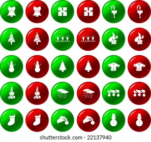 christmas button set 2