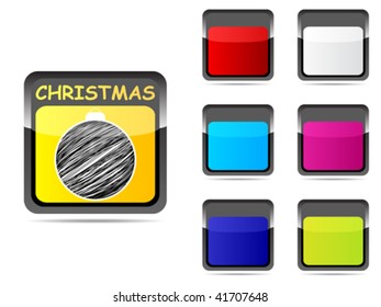 ilustración vectorial de botones de navidad