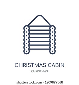 christmas Cabin icon. christmas Cabin linear symbol design from Christmas collection. Simple outline element vector illustration on white background.