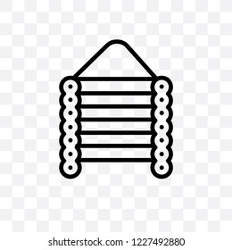 christmas Cabin vector linear icon isolated on transparent background, christmas Cabin transparency concept can be used for web and mobile