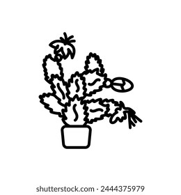 Navidades Icono de cactus en Vector. Logotipo