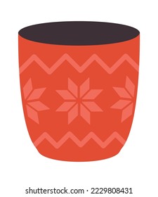 Christmas cactus pot flat icon House interior elements