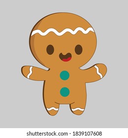 Christmas cake character vector illustration