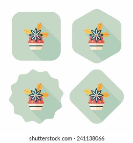 Christmas cake flat icon with long shadow,eps10