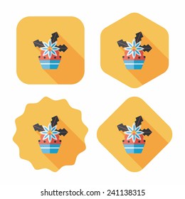 Christmas cake flat icon with long shadow,eps10