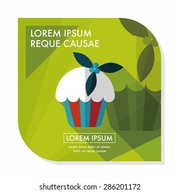 Christmas cake flat icon with long shadow,eps10