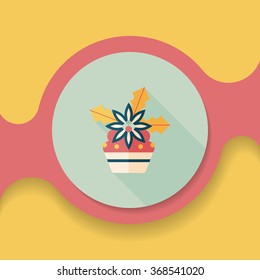 Christmas cake flat icon with long shadow,eps10