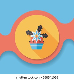 Christmas cake flat icon with long shadow,eps10