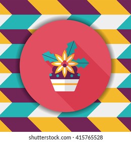 Christmas cake flat icon with long shadow,eps10
