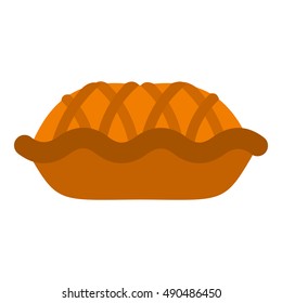 Christmas cake icon in flat style isolated on white background. Food symbol vector illustration