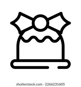 Christmas Cake Icon Vector Symbol Design Illustration