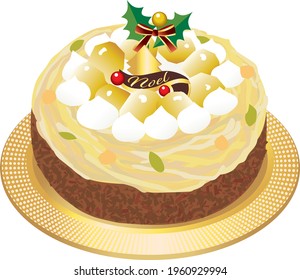 Christmas cake of Mont Blanc