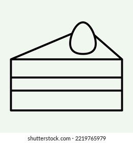 Icono de contorno de pastel de Navidad Ilustración vectorial 