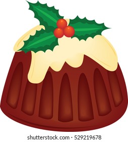 Christmas cake vector